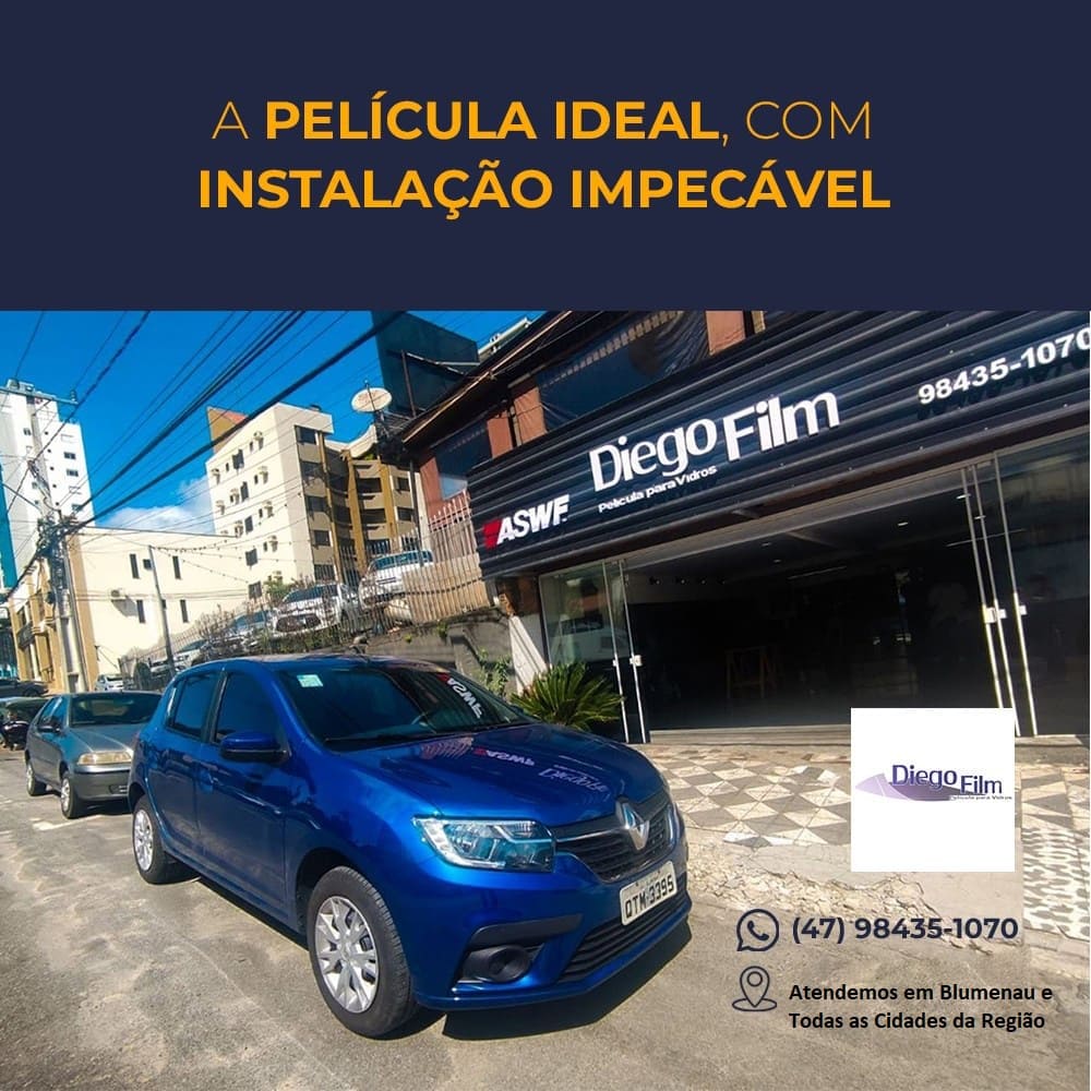 Aplicação de Insulfilm em Blumenau SC - Película Automotiva e Residencial 